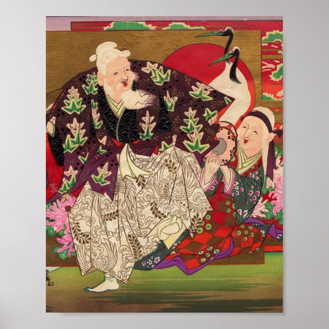 日本の伝統的な絵画 Japanese traditional paintings Poster (Framsidan)