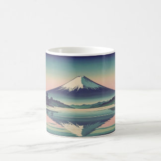 日本の朝焼けの富士山と河口湖の風景が楽しめるアートマグカップ KAFFEMUGG
