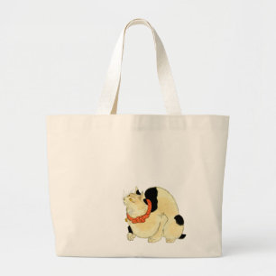 日本猫 japansk katt för 国芳, Kuniyoshi, Ukiyo-e Jumbo Tygkasse