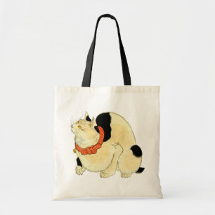 日本猫 japansk katt för 国芳, Kuniyoshi, Ukiyo-e Tygkasse