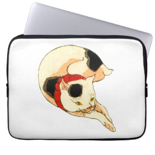 日 猫, 国 japansk 芳, Kuniyoshi, Ukiyo-e Laptop Fodral