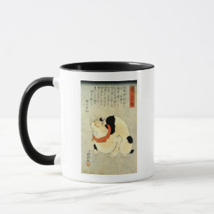 日 猫, 国 japansk 芳, Kuniyoshi, Ukiyo-e Mugg