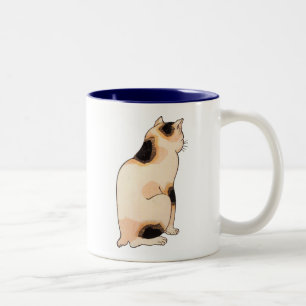 日 猫, 国 japansk 芳, Kuniyoshi, Ukiyo-e Två-Tonad Mugg