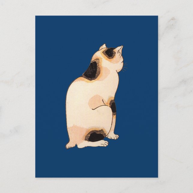 日 猫, 国 japansk 芳, Kuniyoshi, Ukiyo-e Vykort (Framsida)
