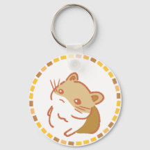 明るいオレンジ＆キュートなハムスターイラスト  