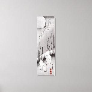 月 兎, 広 重 Måne och kaniner, Hiroshige, Ukiyo-e Canvastryck