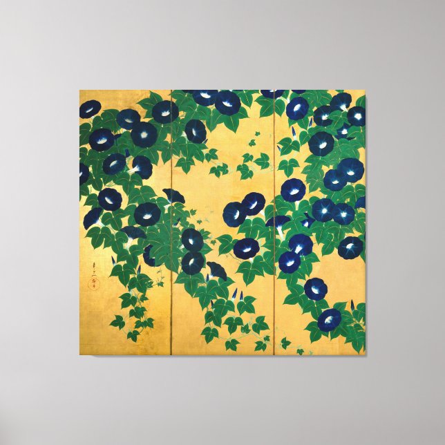 朝 顔(部 分), 其 一 God morgon, Kiitsu Canvastryck (Framsida)