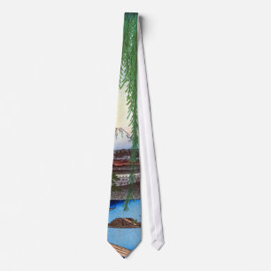柳 と 富, 広 Willow och Mt. Fuji, Hiroshige, Ukiyo-e, Slips