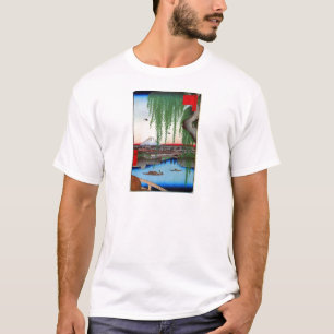 柳 と 富, 広 Willow och Mt. Fuji, Hiroshige, Ukiyo-e, Tee
