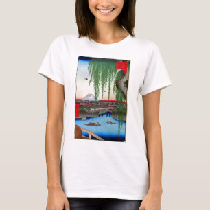 柳 と 富, 広 Willow och Mt. Fuji, Hiroshige, Ukiyo-e, Tee