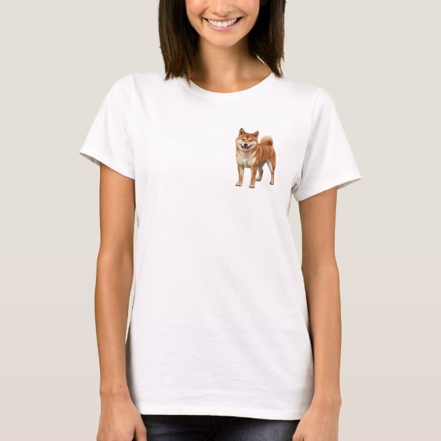 柴犬Tシャツ（レディース） T SHIRT (Framsida)