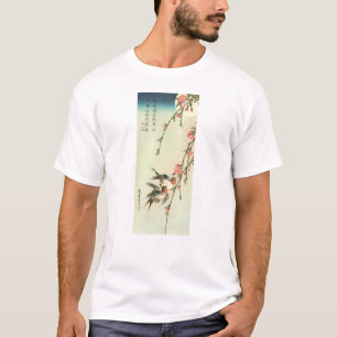 桃 の に 燕, 広 Blommar och Svälj 重, Hiroshige T-shirt