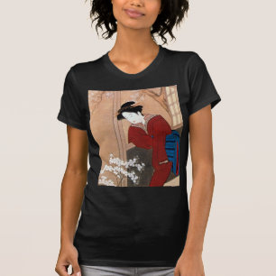 桜の花と女, 春章körsbärblommar och en kvinna, Shunsho T-shirt