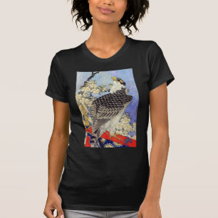 桜 に ハ ブ, Blommarna Falcon & Cherry, Hokusai, Ukiyo Tee Shirt