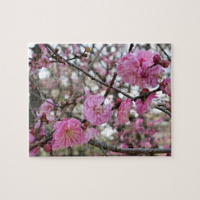 桜 för rosa körsbärsröd blommar-/Sakura/サクラ（) Pussel (Horisontell)