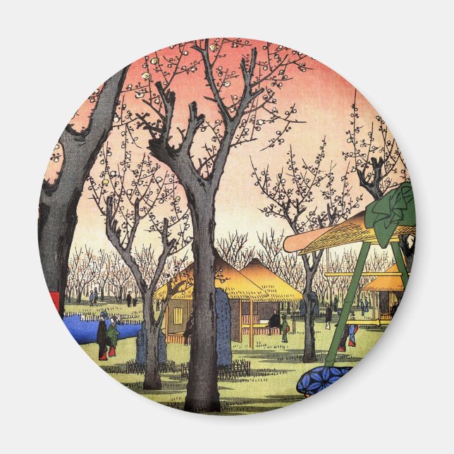 梅 の 庭 園, 広 plommonets trädgård, Hiroshige Ukiyoe Magnet (Framsidan)