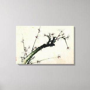 梅 花, 北 斎 Plum Blommars, Hokusai Canvastryck