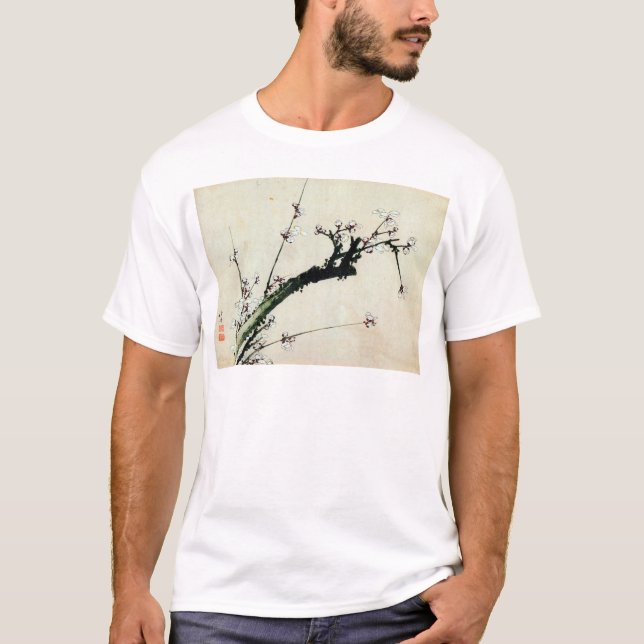 梅 花, 北 Blommar av 斎, Hokusai, Ukiyo-e T-shirt (Framsida)