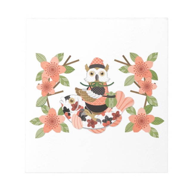 梟 と/An uggla och karp Anteckningsblock (Framsida)