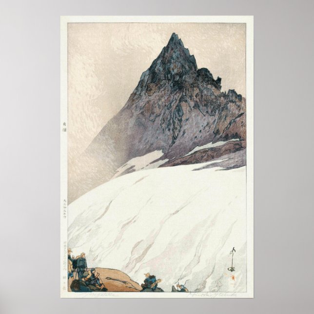 槍 ヶ, berget Yari, Hiroshi Yoshida, träsket Poster (Framsidan)