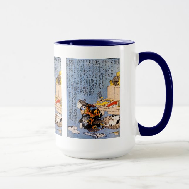 歌川国芳、自画像 MUGG (Höger)