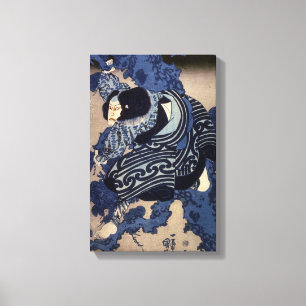 歌 舞 伎 者, 国 Kabuki Actor, Kuniyoshi, Ukiyo-e Canvastryck
