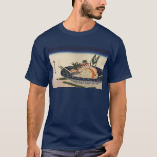 江戸前寿司 広重Sushi bowlar, Hiroshige, Ukiyoe Tee Shirt