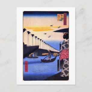 江 戸 の 景, 広 Edo, Hiroshige Ukiyoe, 風 Vykort