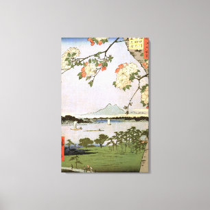 江 戸 桜, 広 Blommarna Edo, Hiroshige, Ukiyoe, の Cherr Canvastryck