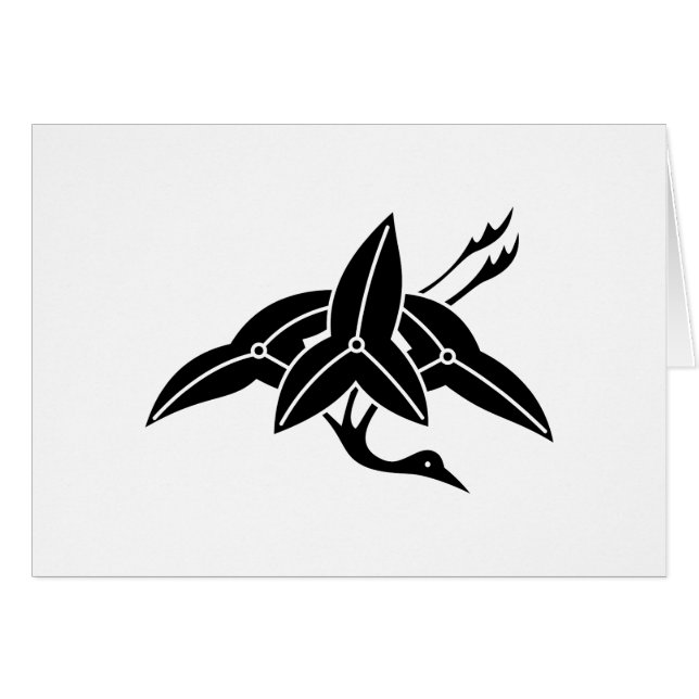 沢 瀉 鶴 HÄLSNINGSKORT (Framsidan Horizontal)