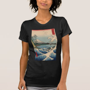 波と富士山 広重 vinkar och Mount Fuji, Hiroshige Tee Shirt