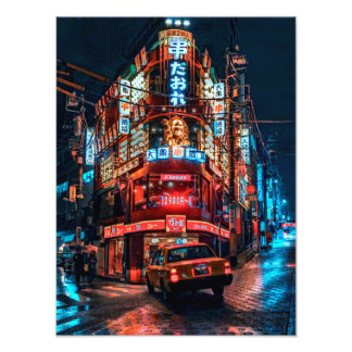 渋谷の居酒屋とタクシーMサイズ FOTOTRYCK