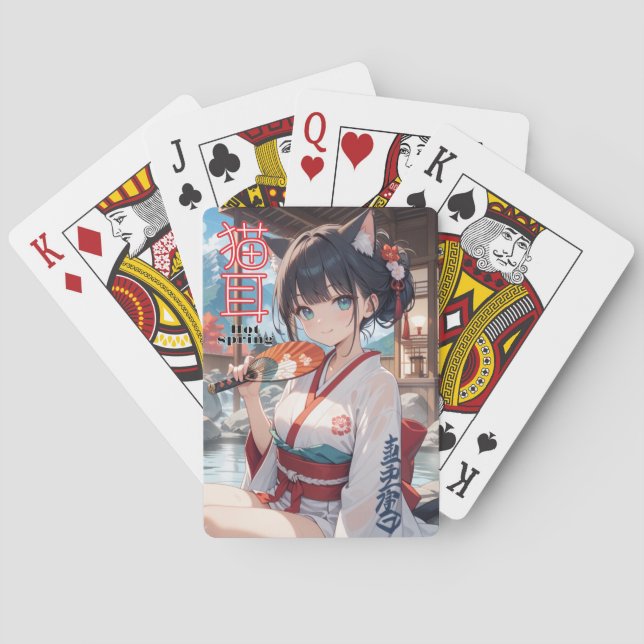 温泉に入る猫耳娘 CASINOKORT (Baksidan)