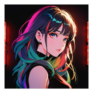 煌霞の少女【Radiant Haze Girl】  Fototryck