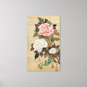 牡 丹, 其 Peony, Kiitsu, Japan Art Canvastryck
