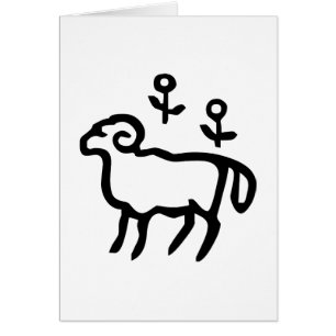 牡 座, åsnor, konstellation (Zodiac) Hälsningskort