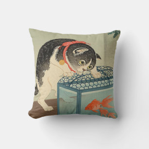 猫と金魚, 古邨katt & guldfisk, Koson, Ukiyo-e Kudde