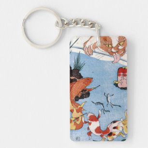 猫と金魚, 国芳katt och guldfisk, Kuniyoshi, Ukiyo-e