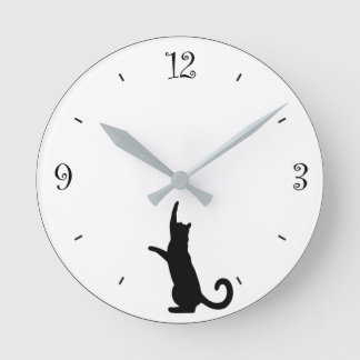 猫の掛け時計 Cat clock Rund Klocka