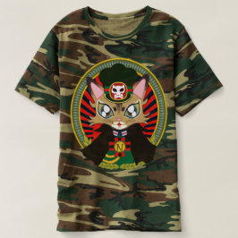 猫の駅長さん_黒マント版(ソマリ猫プリンちゃん)-Stationmaster of a cat T Shirt