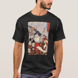 猫の髑髏模様 国芳skallemönster som göras av katter, Ukiyoe T-shirt