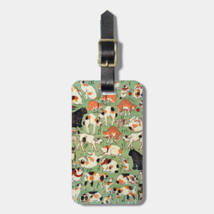 猫尽両めん合 芳藤katter av den Edo eraen, Yoshifuji, Bagagebricka