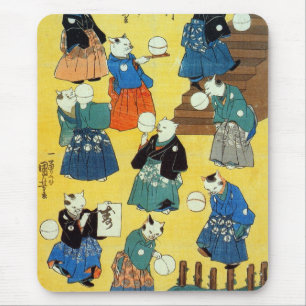 猫 の 曲 師, 国 芸 Acrobat of the Cats, Kuniyoshi, Ukiyo Musmatta
