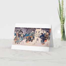 猫 の 雪 だ ま, 国 Stora Cat Snögubbe, Kuniyoshi, Ukiyo- Kort