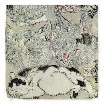 猫 暁斎katter, Kyōsai, Ukiyo-e