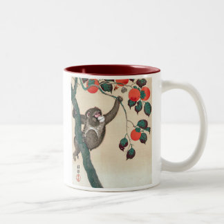 猿、小原古邨 Koson Två-Tonad Mugg