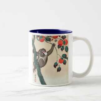 猿、小原古邨 Koson Två-Tonad Mugg