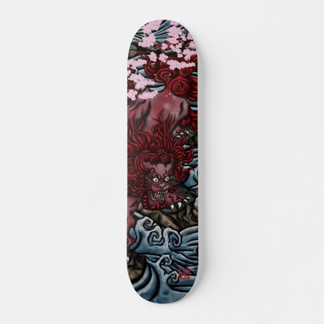 獅 子 - SHISHI - MINI SKATEBOARD BRÄDA 18,5 CM (Framsida)