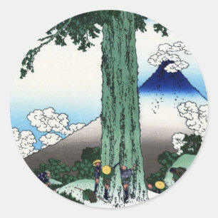 甲 州 三 越, 北 Mt.Fuji från Mishima, Hokusai, Hokusai, Runt Klistermärke