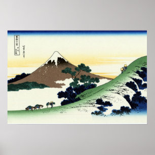 甲 州 犬 峠, 北 Vy Mt.Fuji från Inume, Hokusai, Hokusai Poster